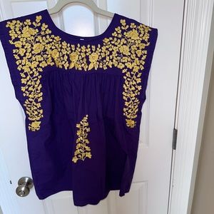 Spirit Dress sleeveless purple and gold, size L (perfect for LSU!)